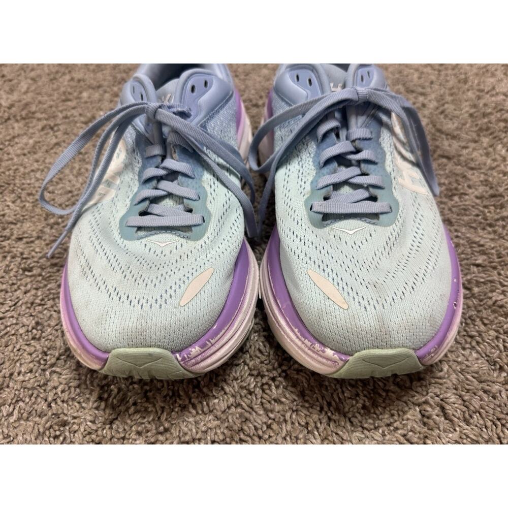 HOKA ONE ONE Bondi 8 Running Shoes Chalk Violet Pastel Lilac Sneaker Sz 8 Wide - Picture 4 of 11